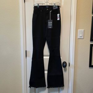 YMI Love High Rise Flare Black Jeans